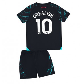 Maillot de foot Manchester City Jack Grealish #10 Troisième enfant 2023-24 Manches Courte (+ pantalon court)